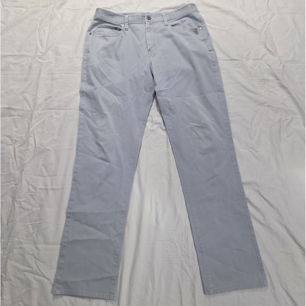 J. Hilburn Mulberry Grey Flat Front Chino Pants CBrooks Men's Size 32x33 Cotton